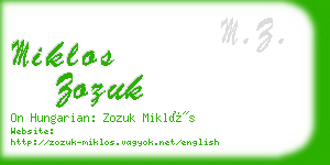 miklos zozuk business card